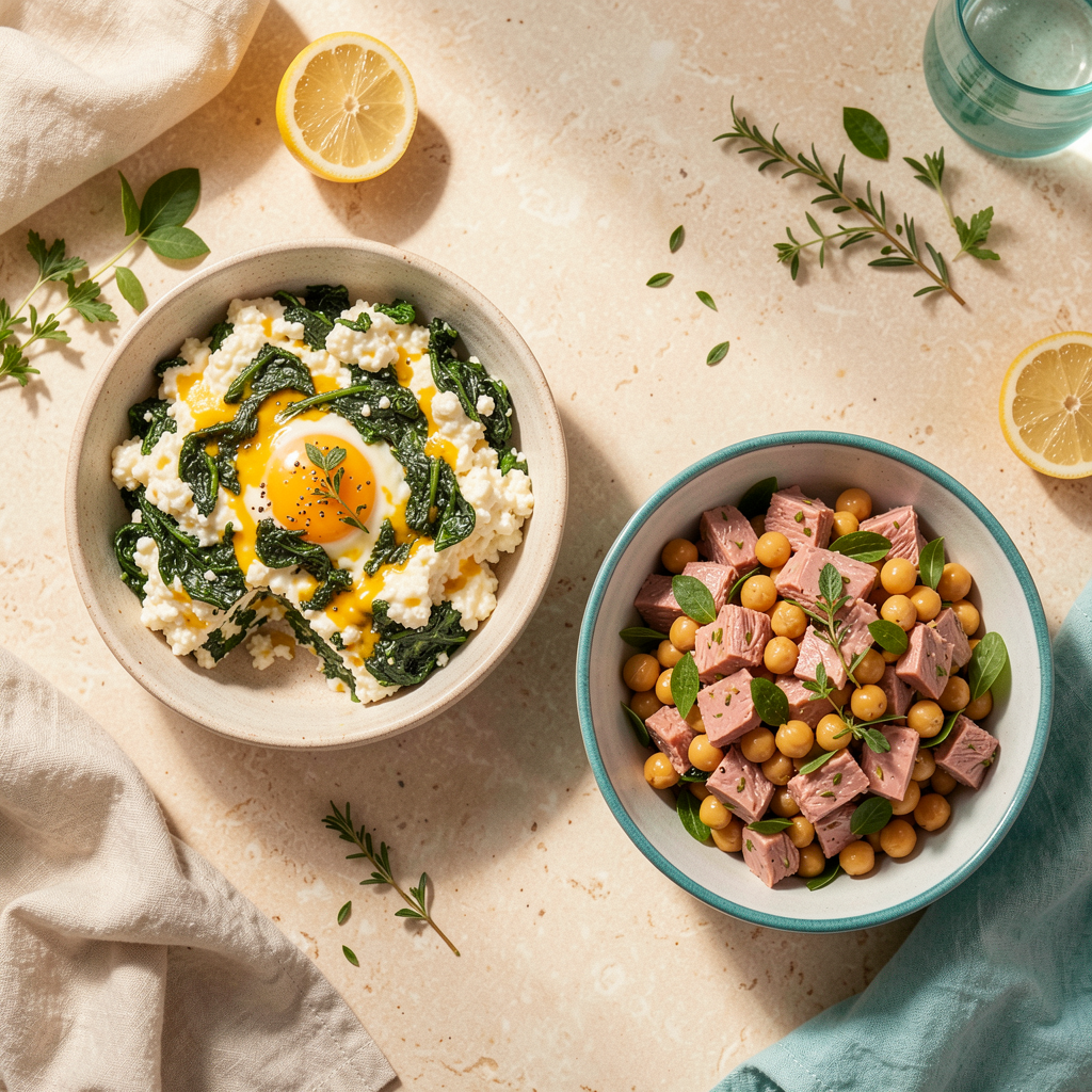 Breakfast and lunch recipe selection