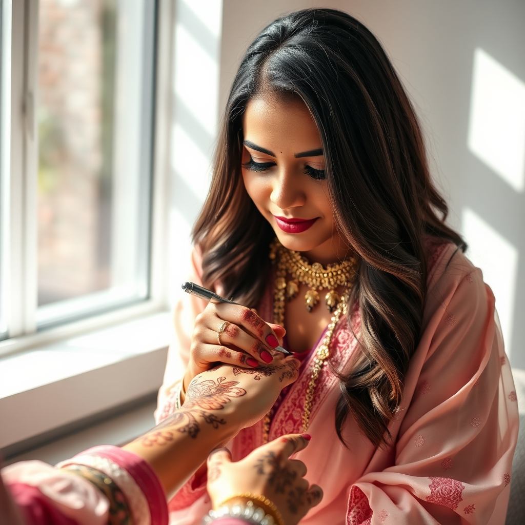 Mehendi Artist at work