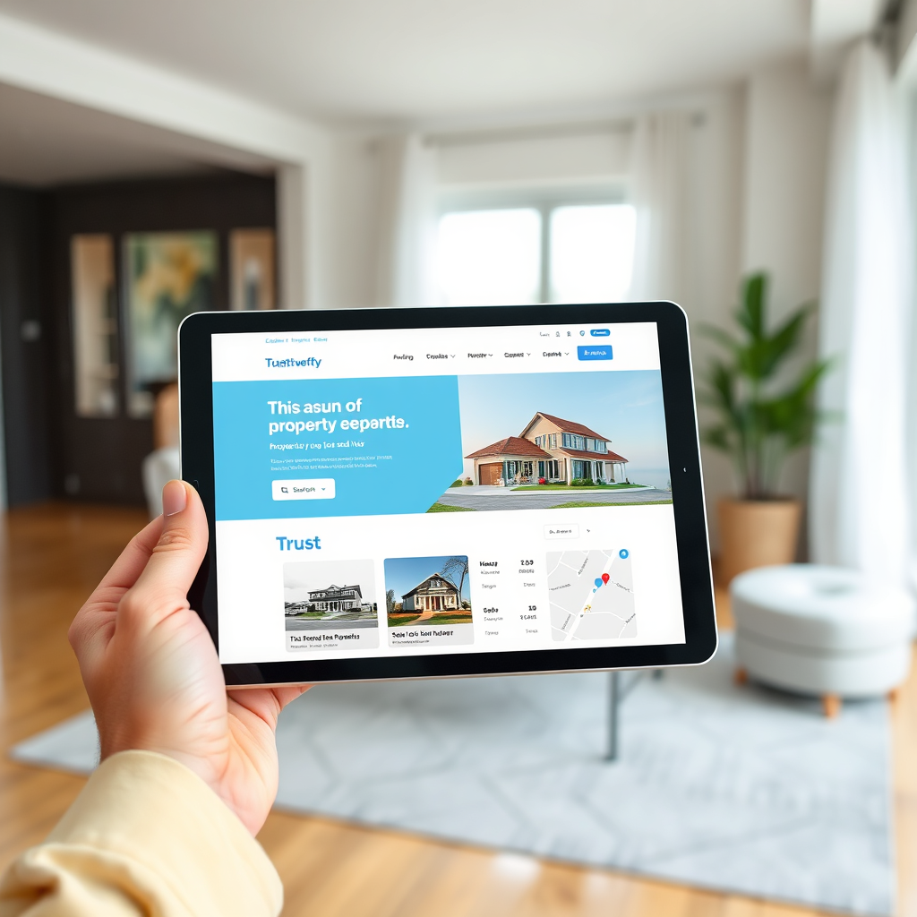 Real estate website mockup