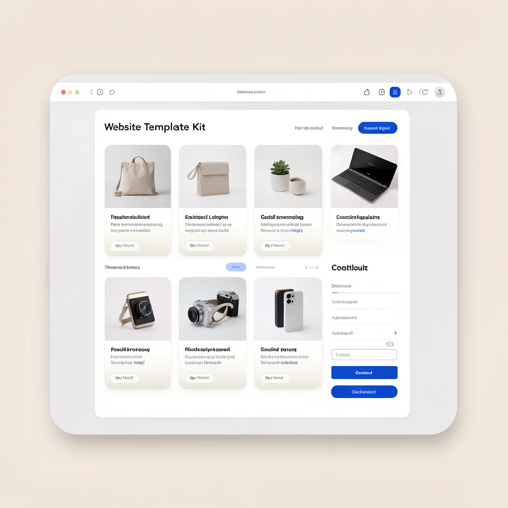 Digital product storefront template preview