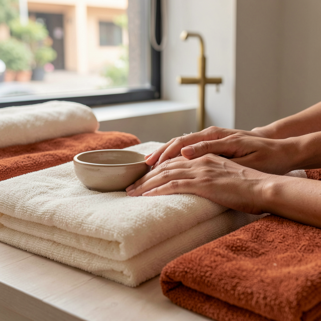 Relaxing spa care treatment