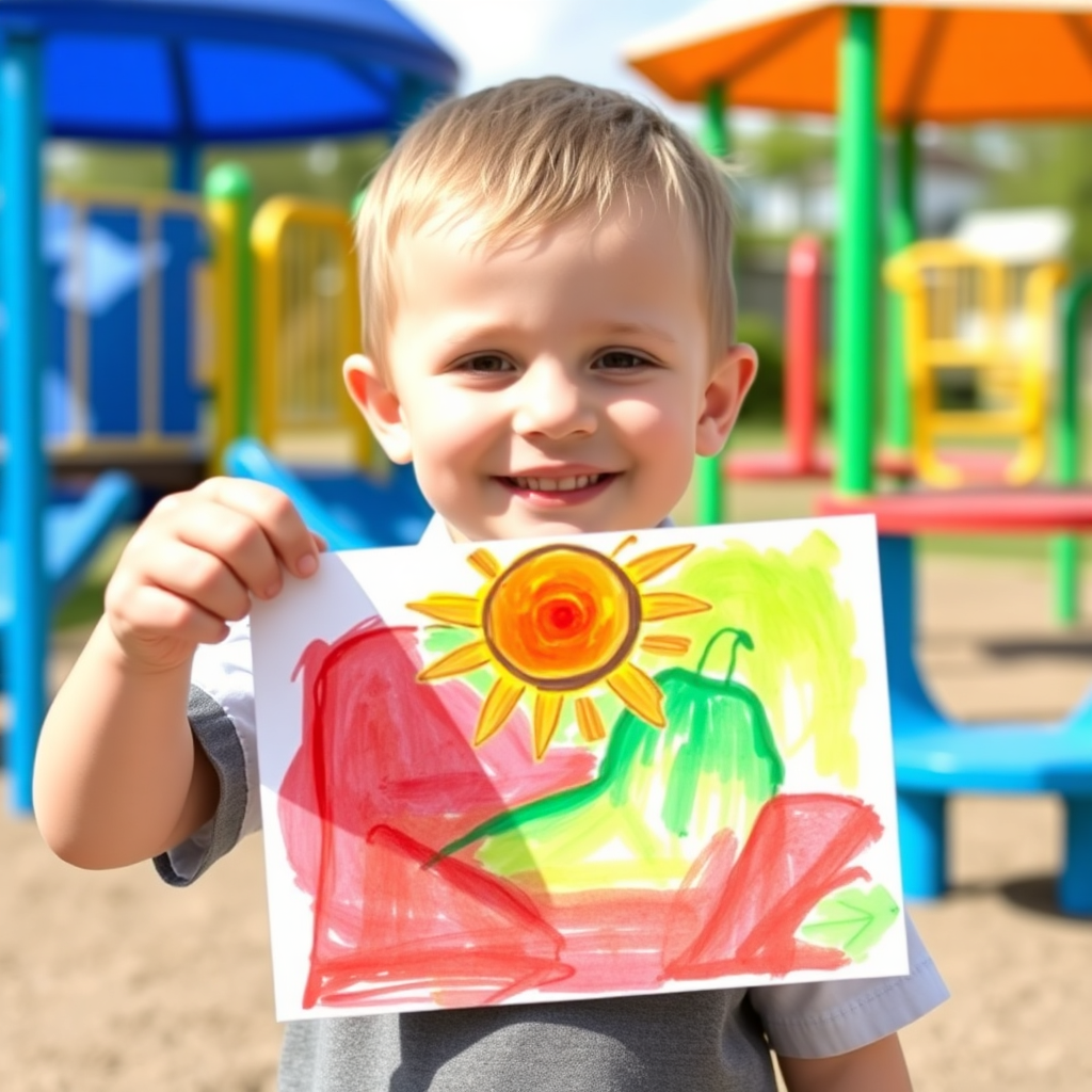 Child painting