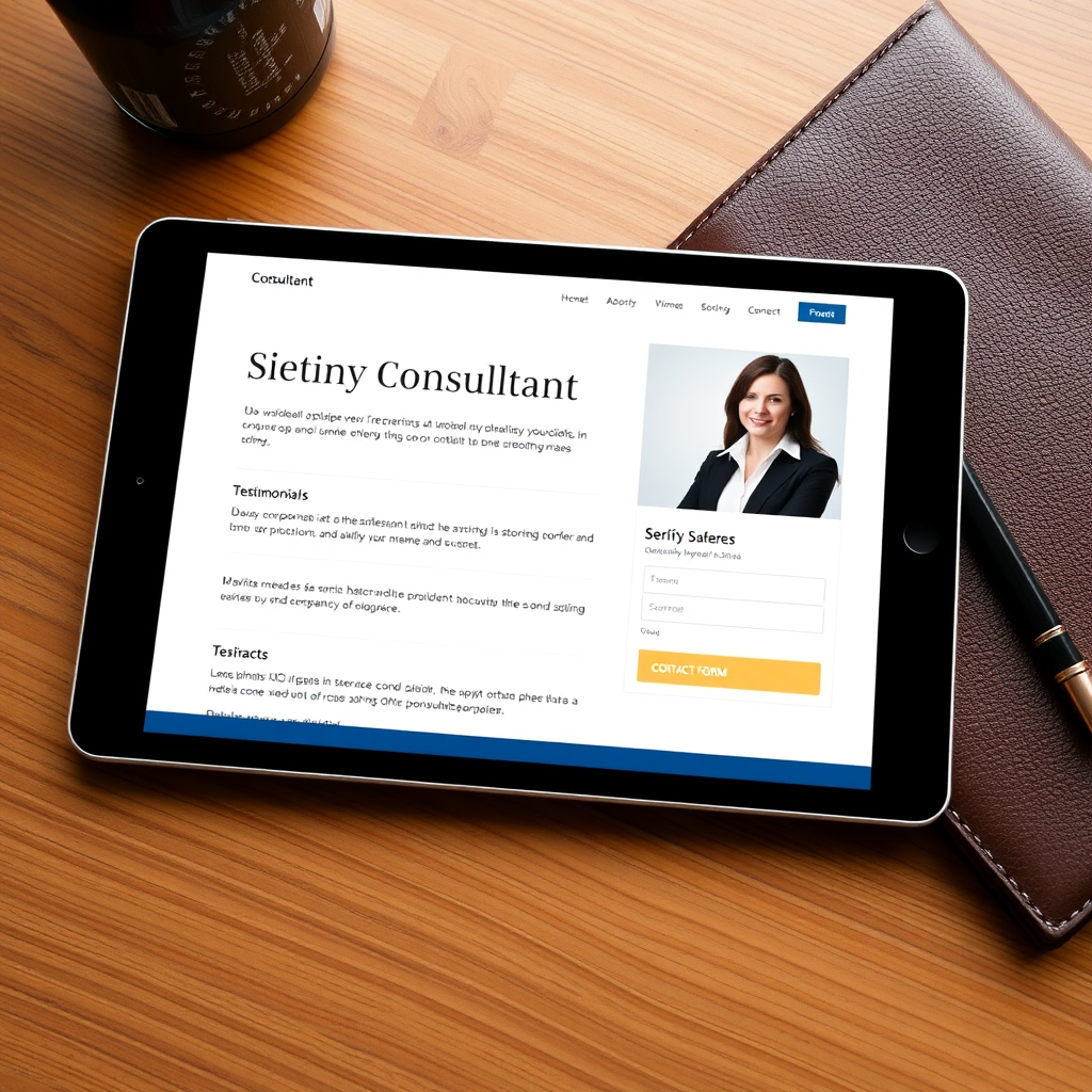Consultant website mockup