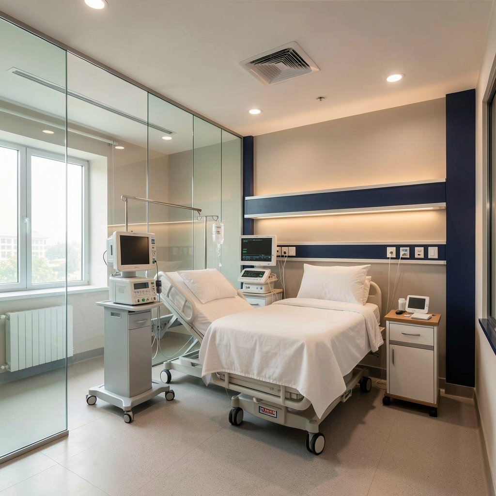 Modern intensive care room