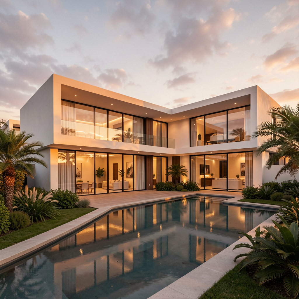 Luxury real estate website concept visual