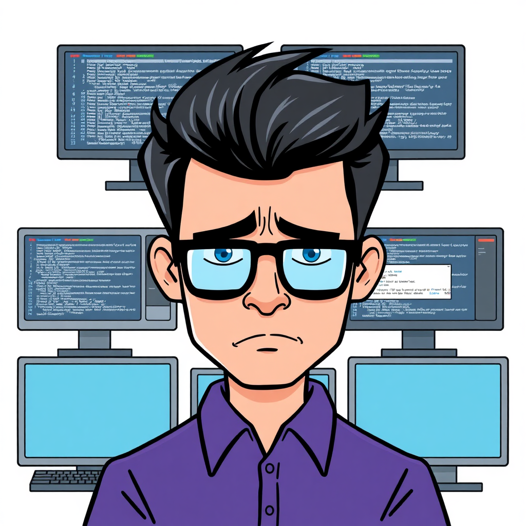 A person frustrated with complex technology