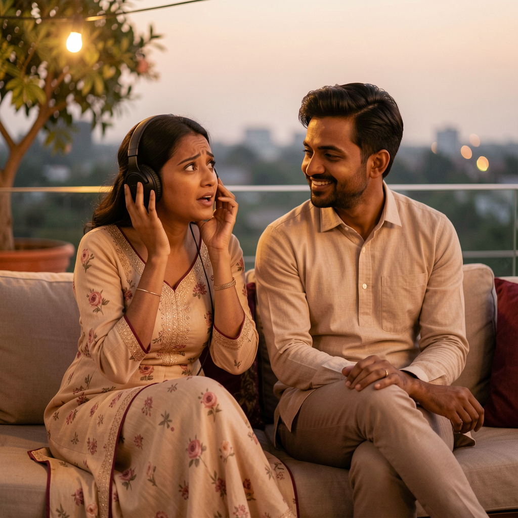 Couple sharing an emotional personalized song