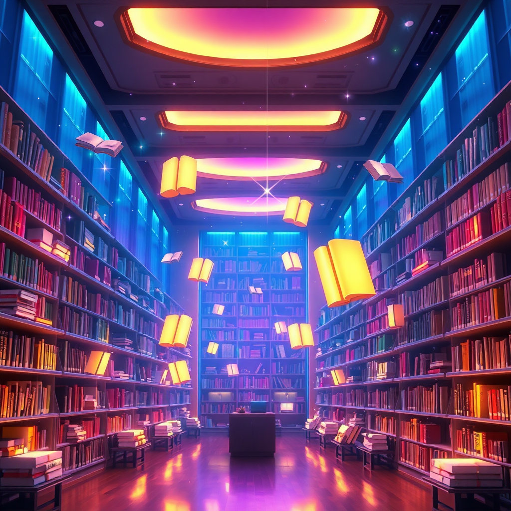 Magical Library Background