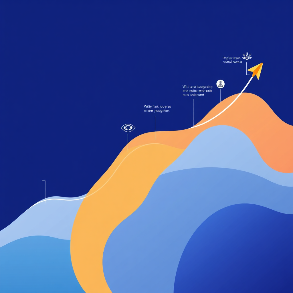 Illustration representing Ashutosh Digital Media's journey and growth