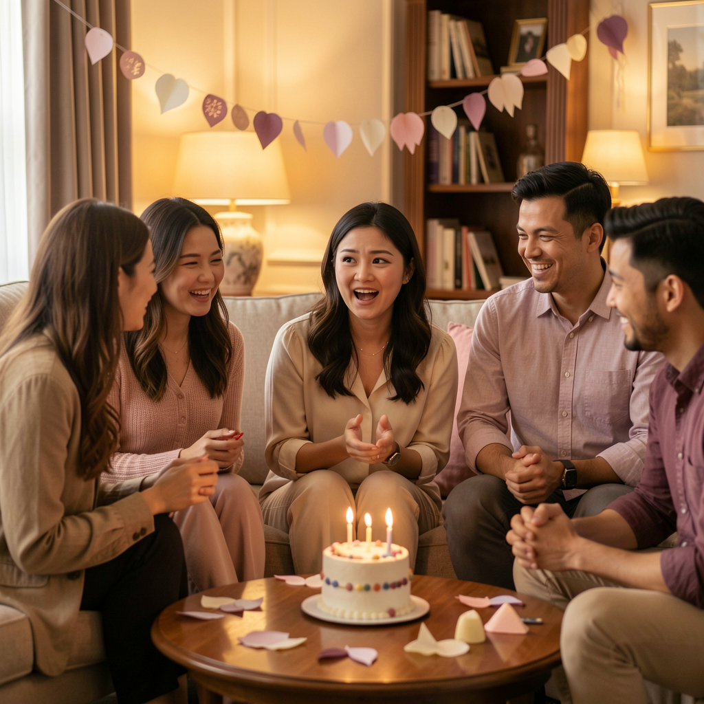 Loved ones sharing an emotional song surprise
