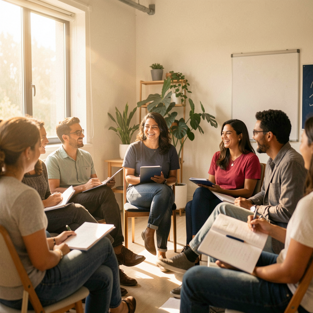 Aleena teaching a workshop