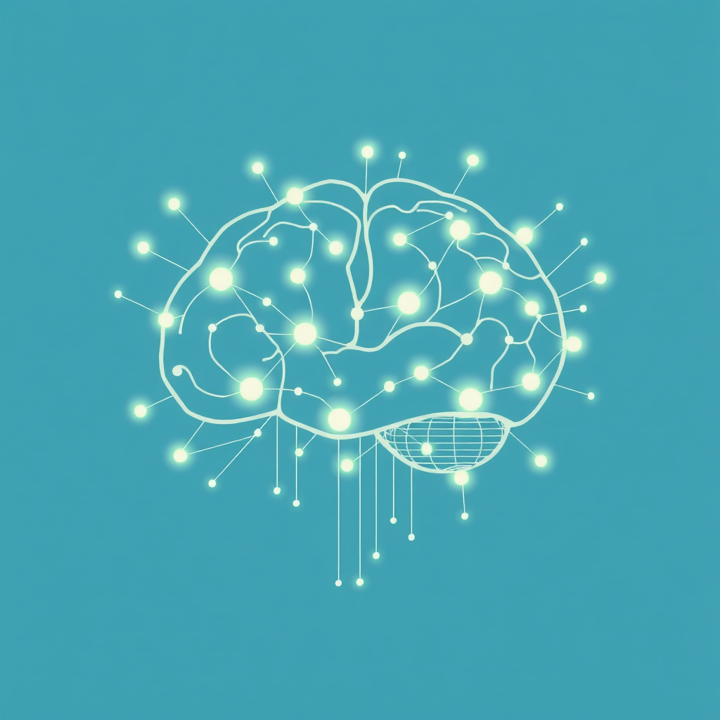 Abstract AI system graphic for discovery