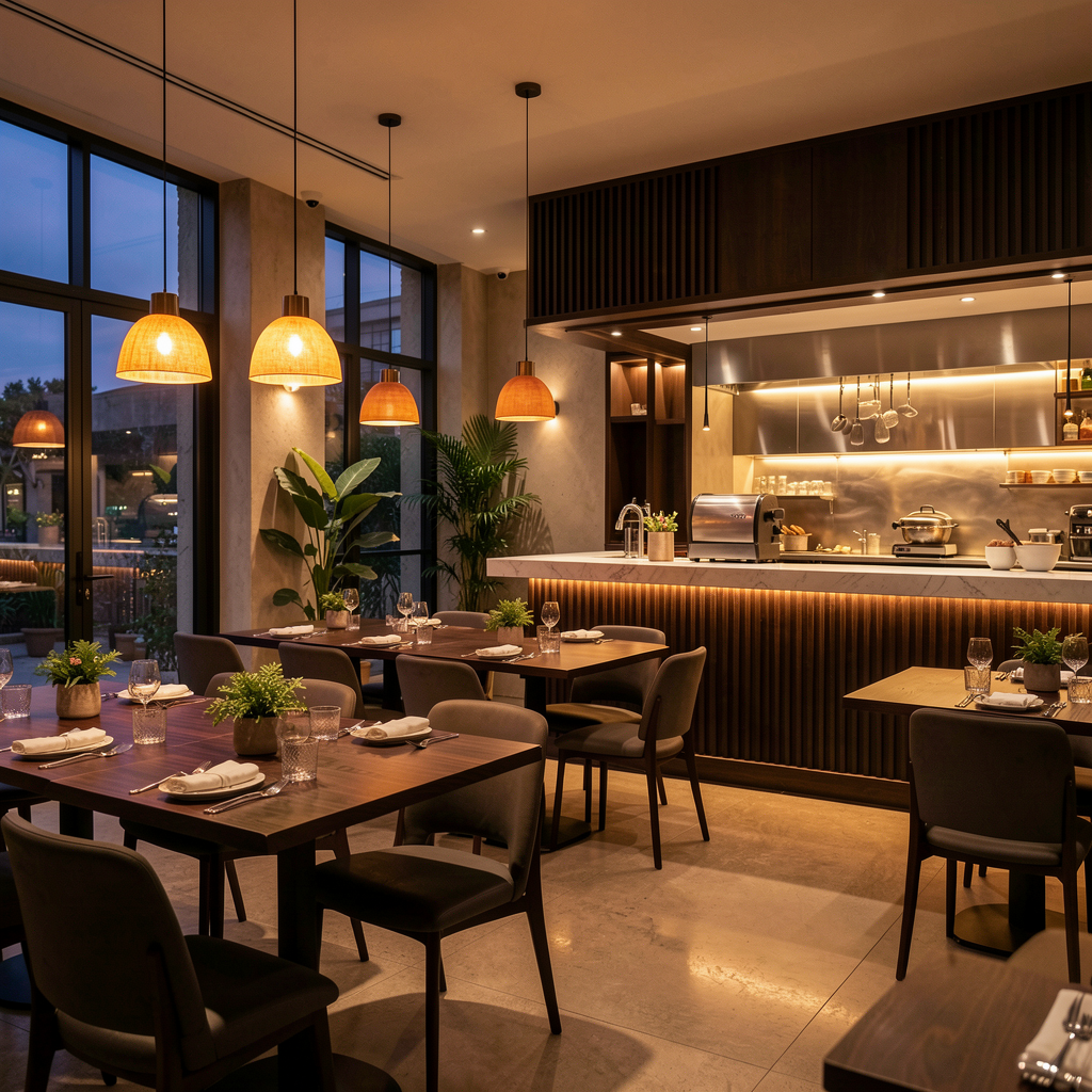 Elegant restaurant website concept visual