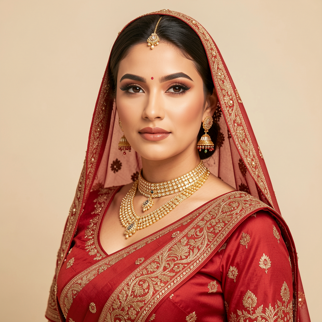 Bride wearing HD bridal makeup