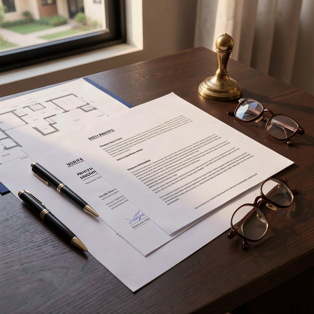 Property documents arranged for review