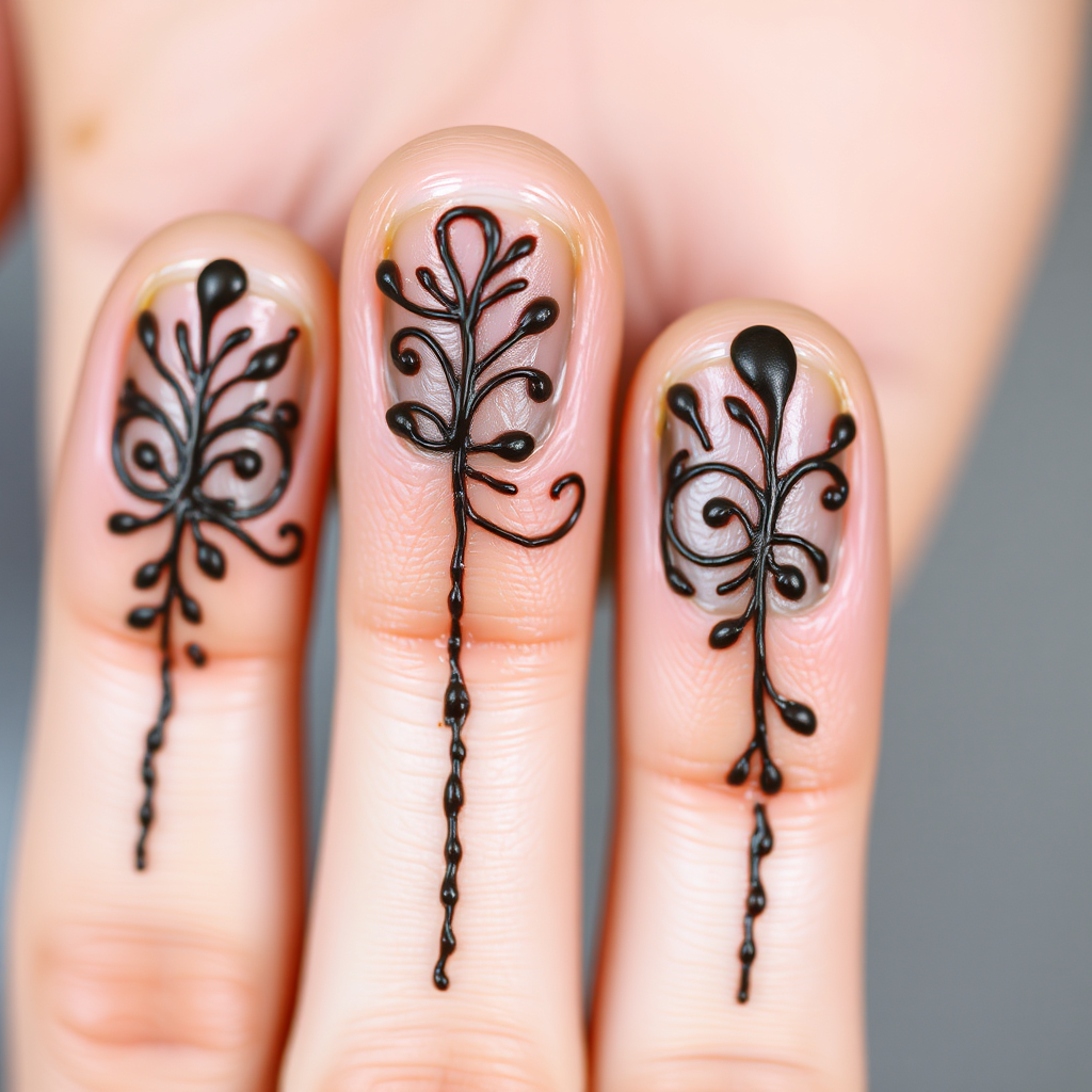 Finger Mehendi Details