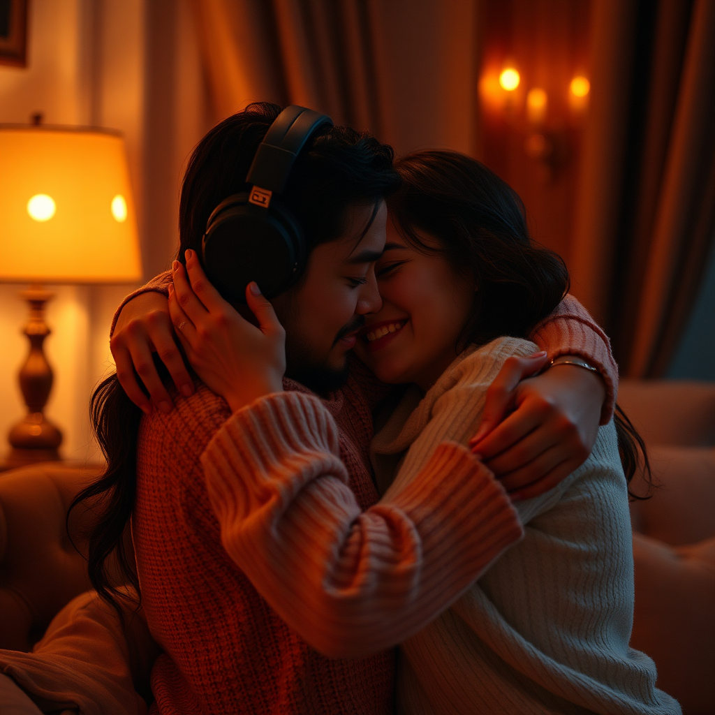 Couple sharing an emotional moment