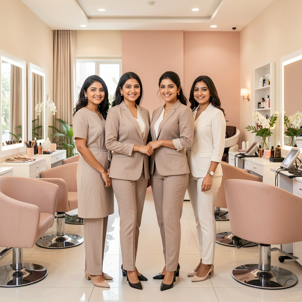 Professional beauty studio team