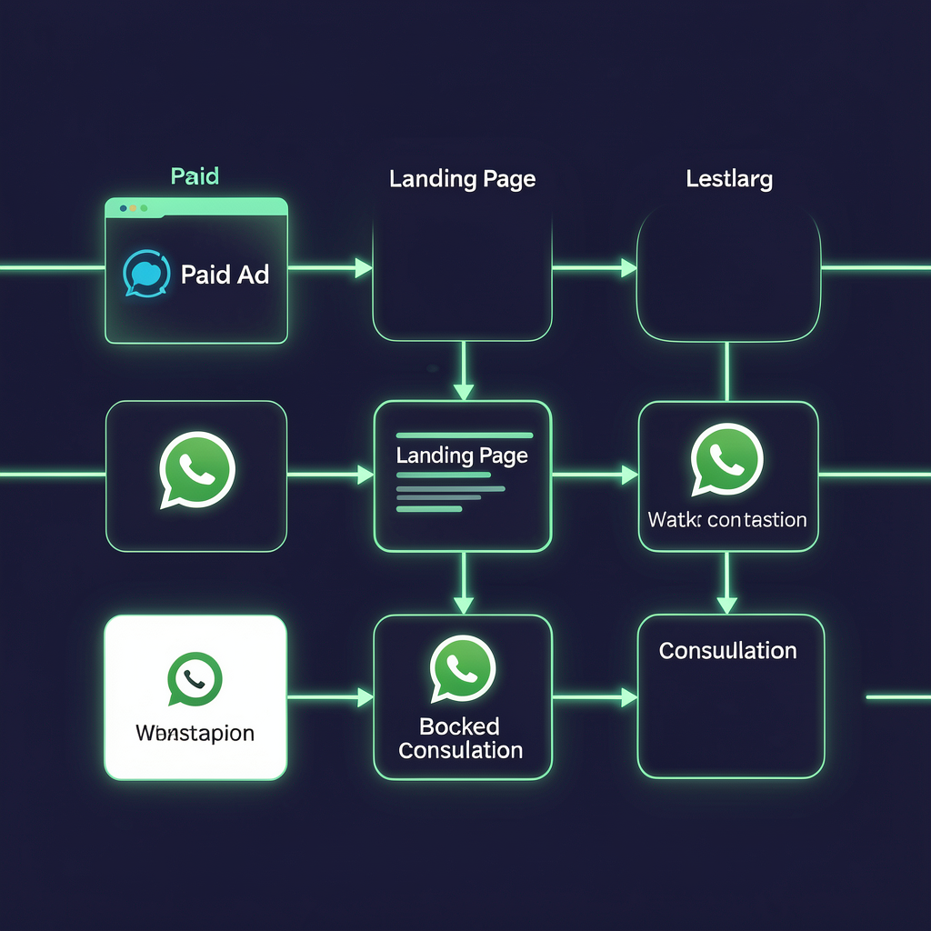Automated WhatsApp lead nurture flow diagram
