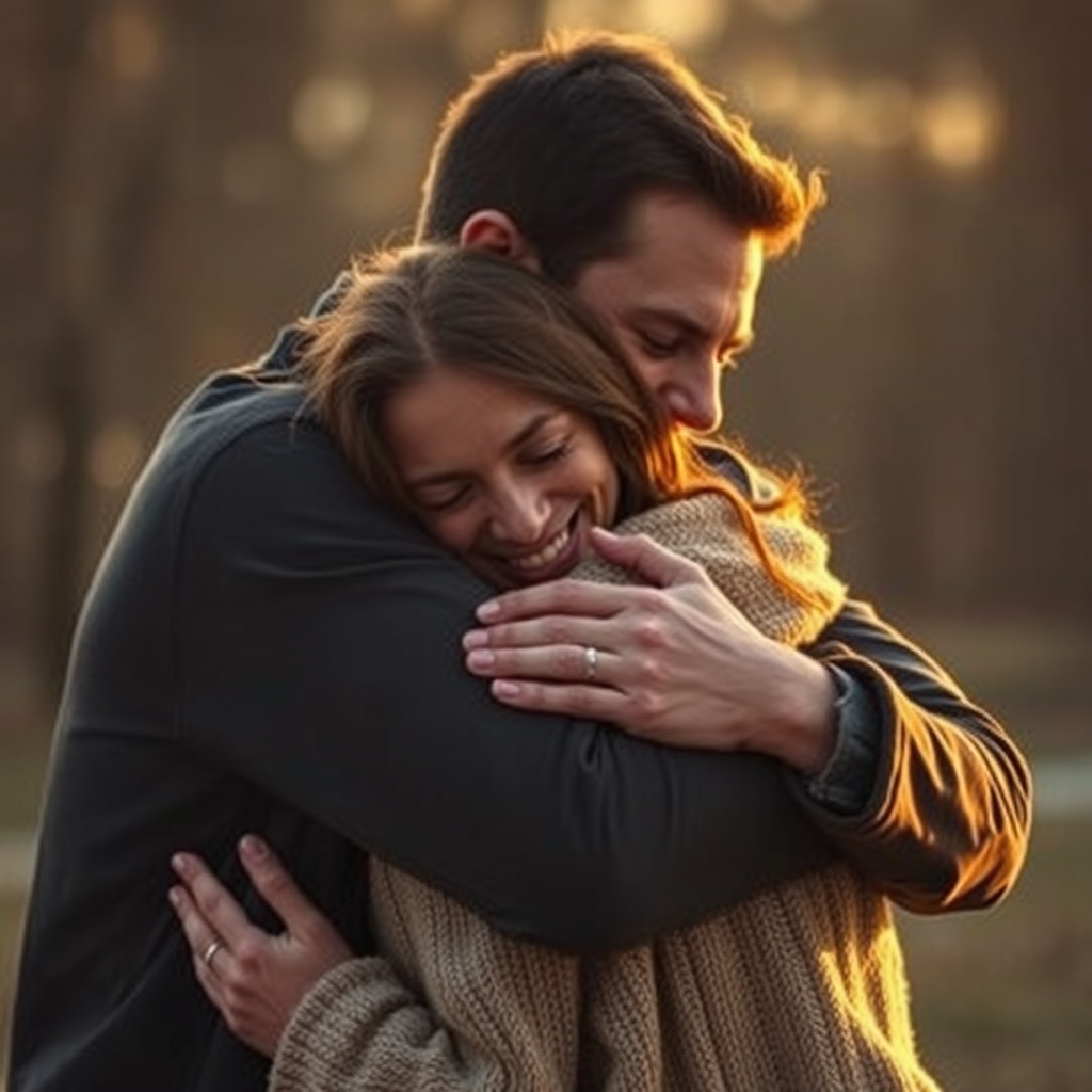 Couple experiencing an emotional moment