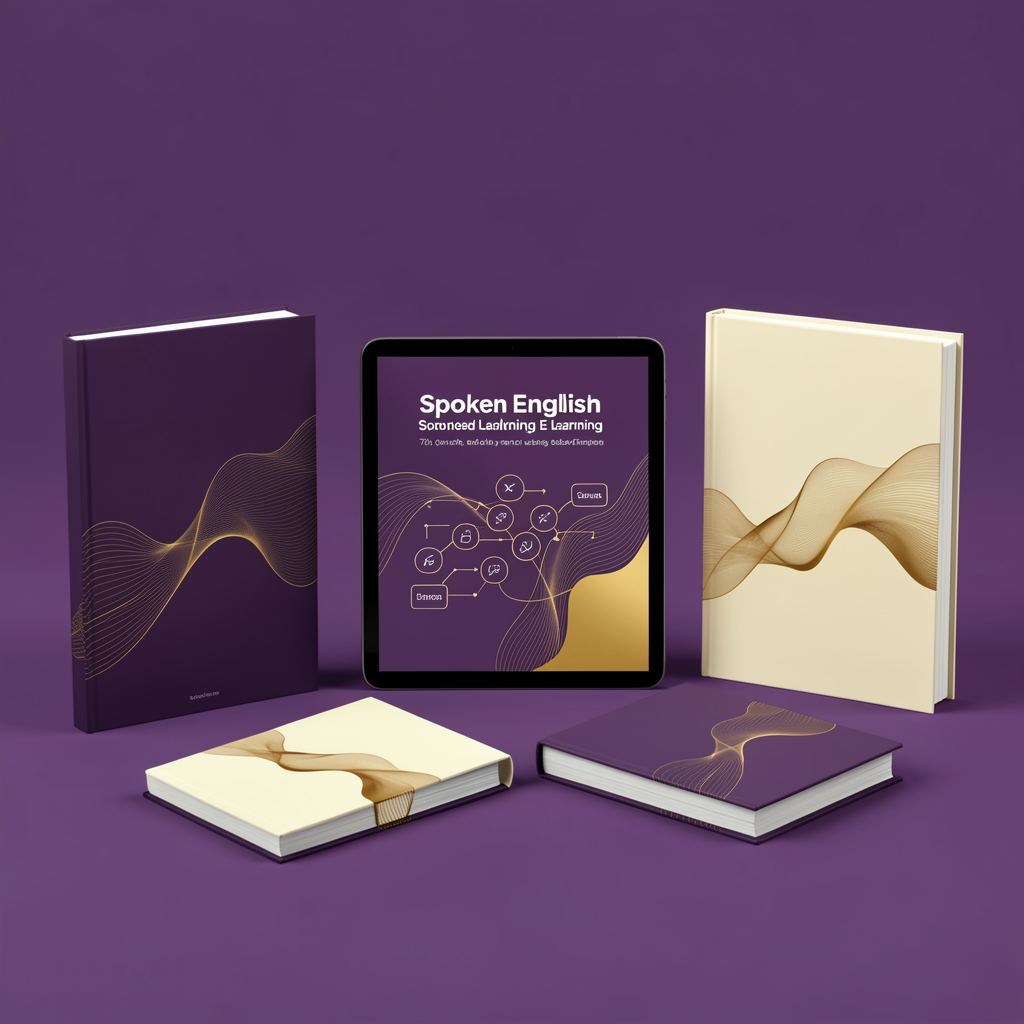 Tablet and Spoken English book bundle mockup