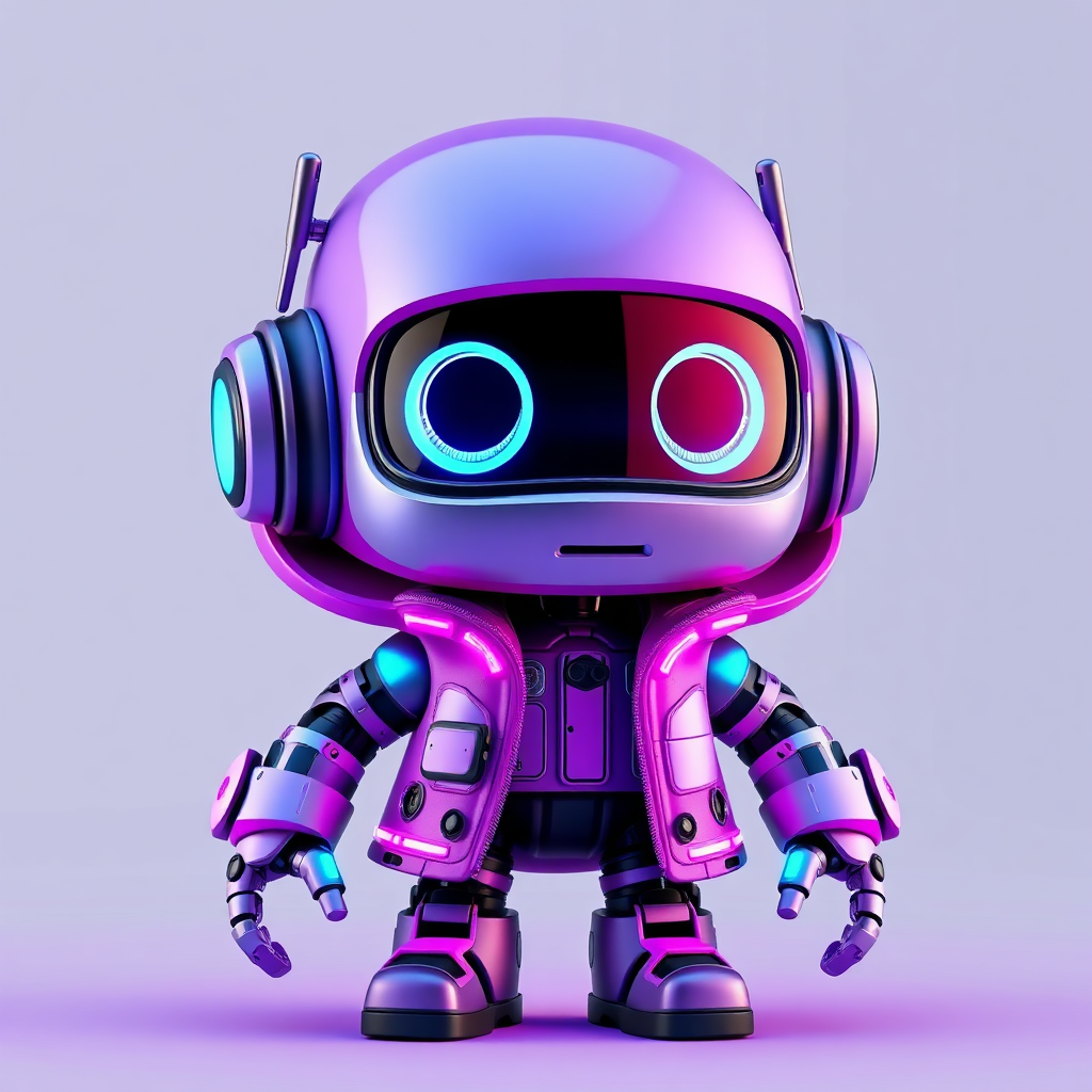 Vibrant 3D digital art character