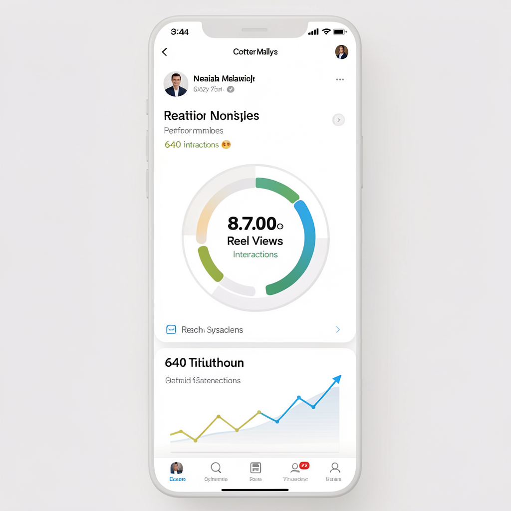 Analytics showing reel views