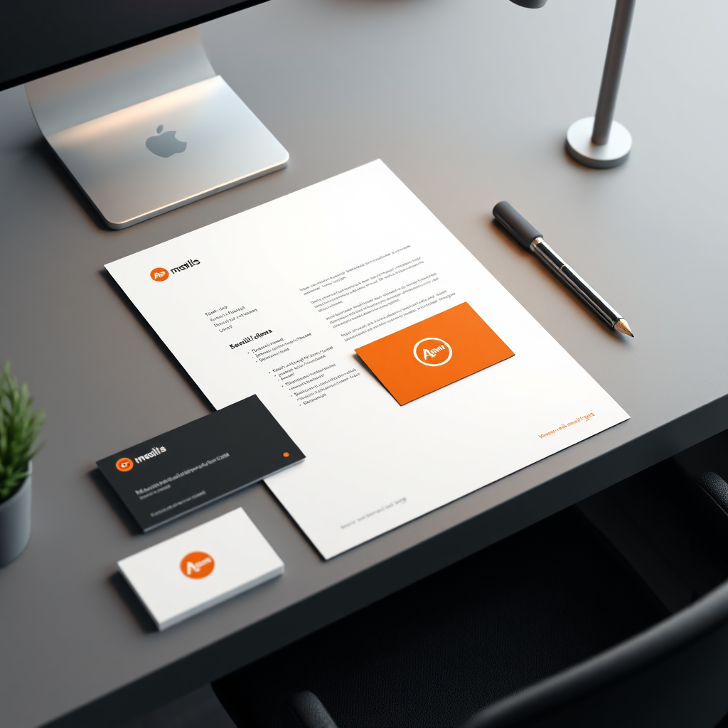 Corporate brand identity mockup