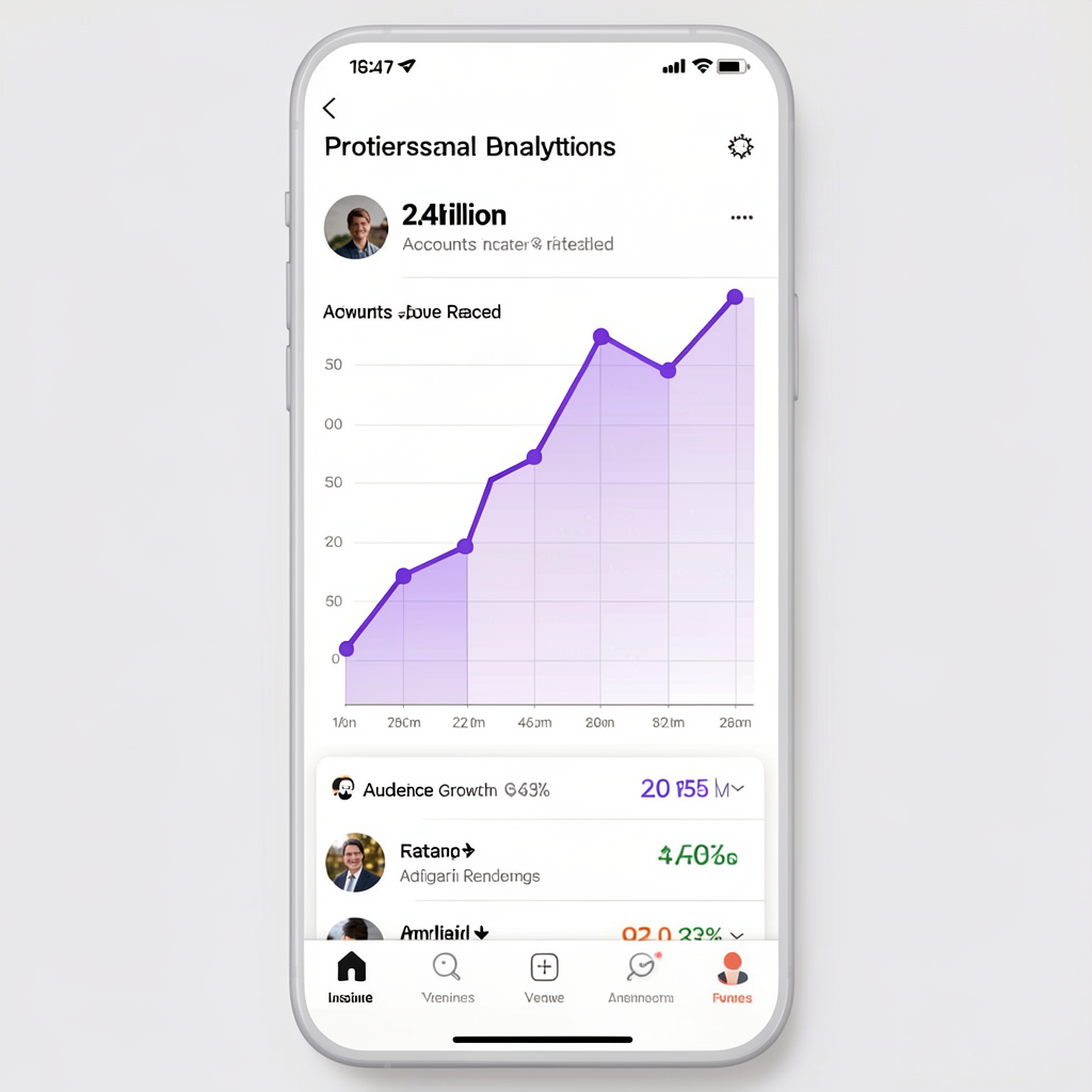 Analytics showing millions of accounts reached
