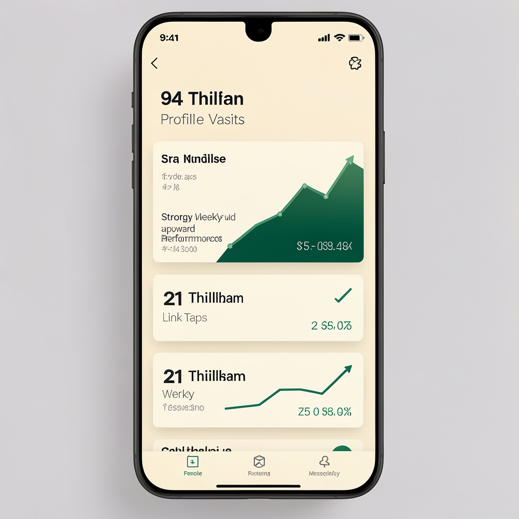 Analytics showing profile visits