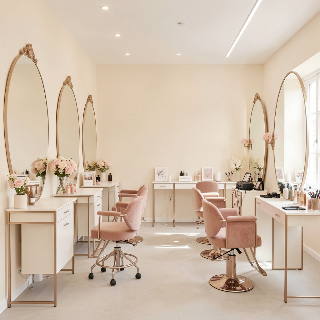 Elegant beauty salon interior