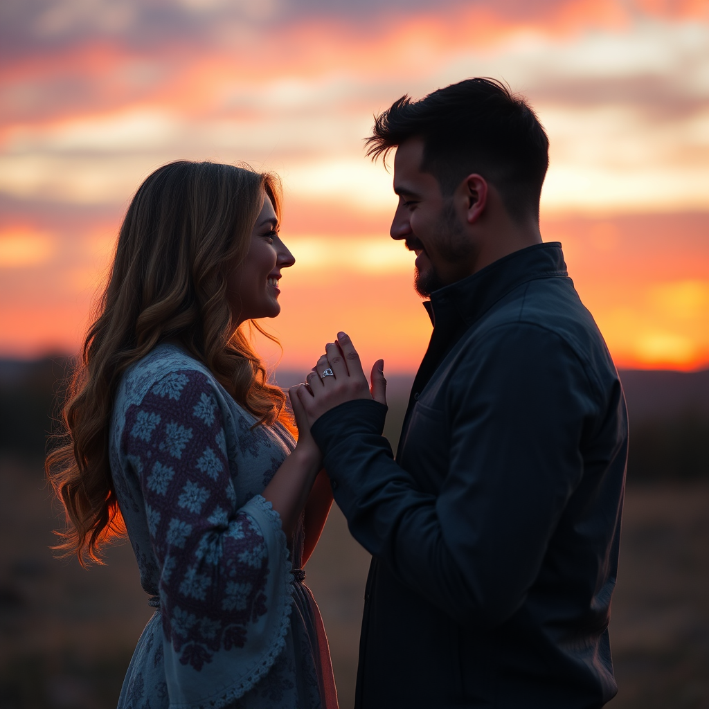 Romantic marriage proposal