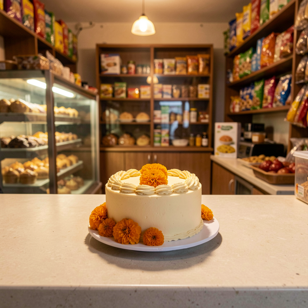 [Placeholder image] Celebration cake at our N-11 bakery