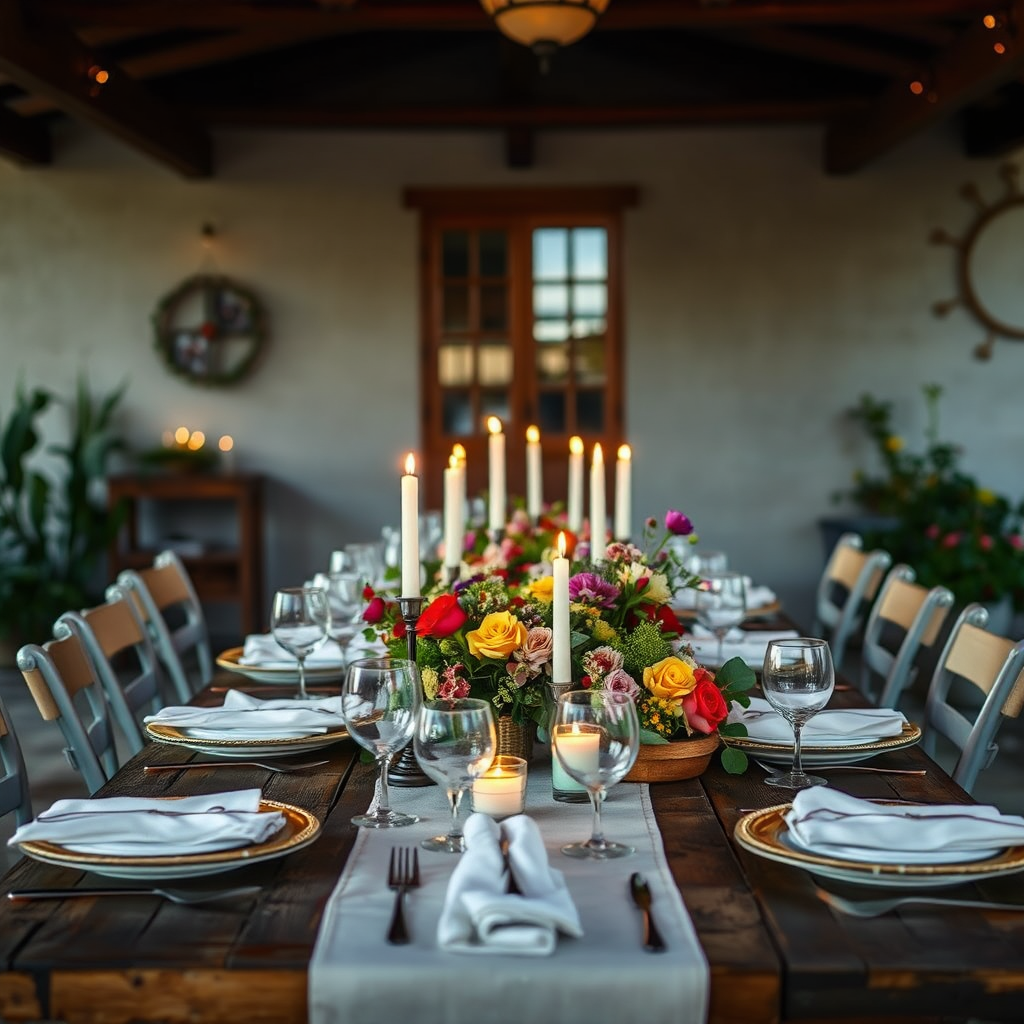 Dinner table setting