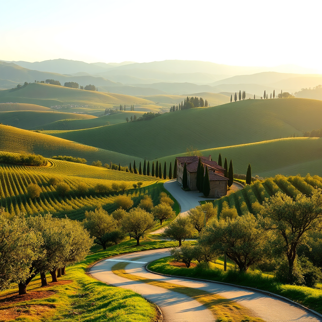 Tuscan vineyards in the Chianti region