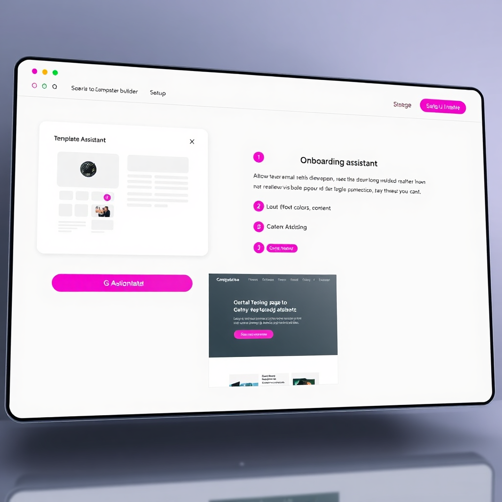 Guided setup and template assistant preview