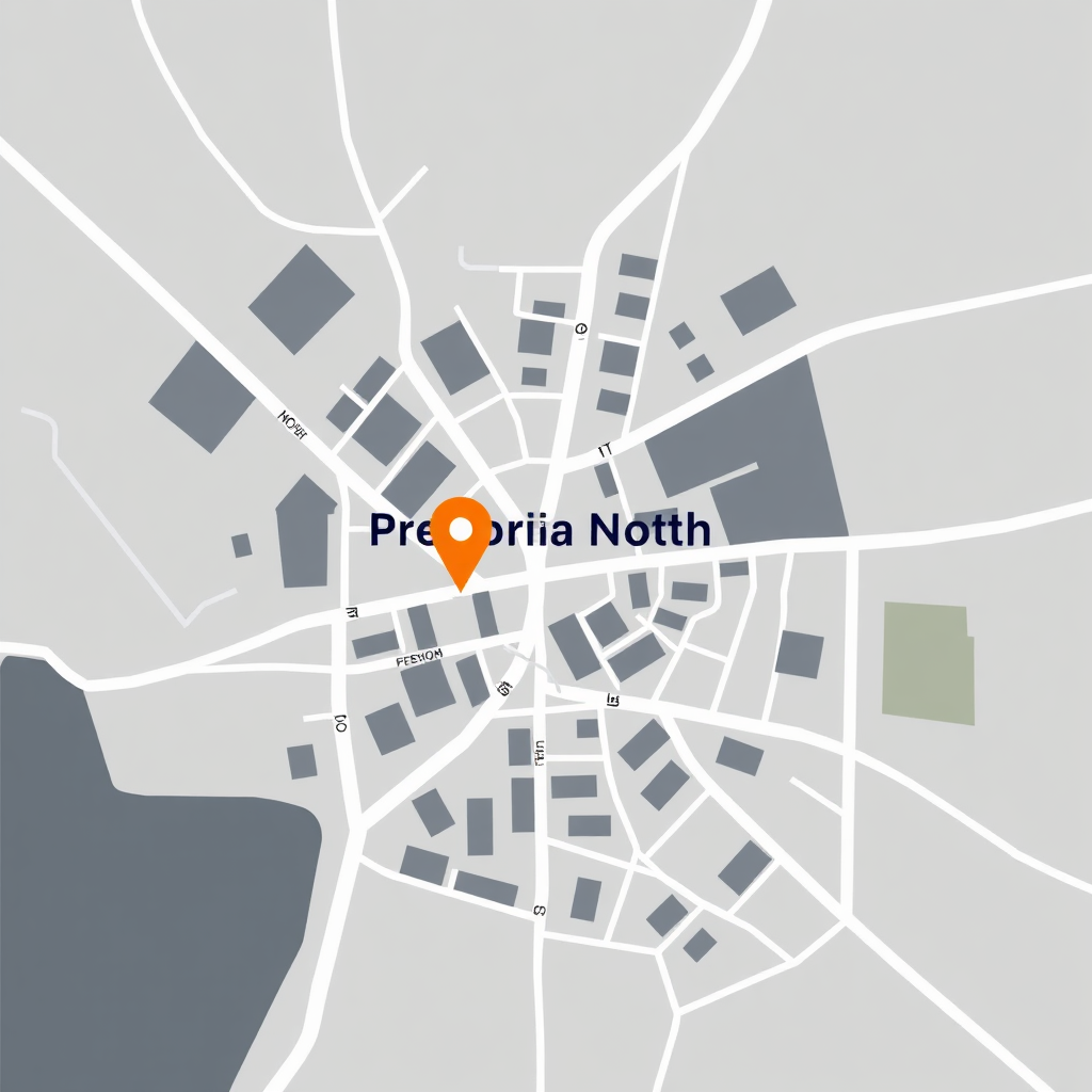 Illustrated map highlighting Pretoria North