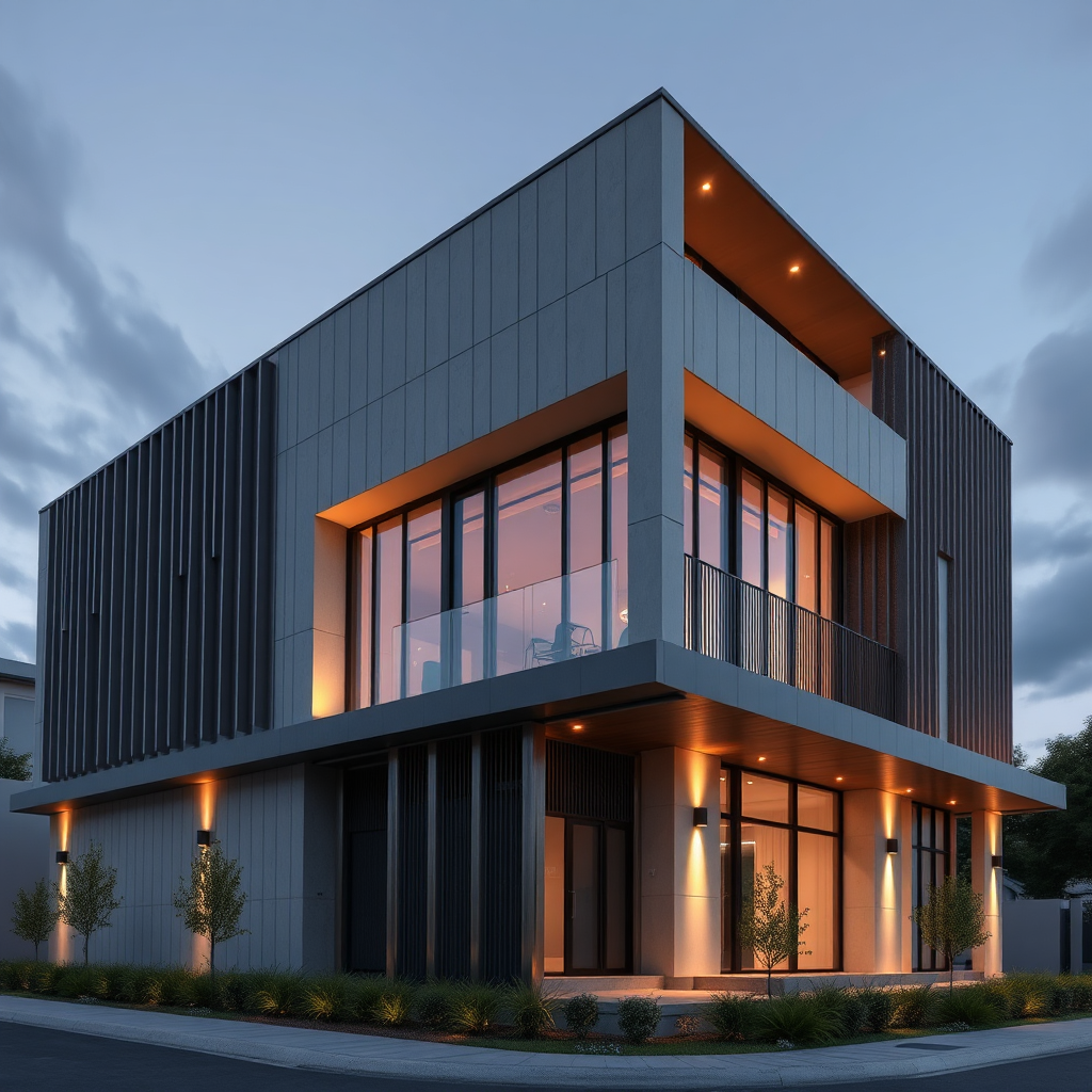 Professional construction site interior and exterior view