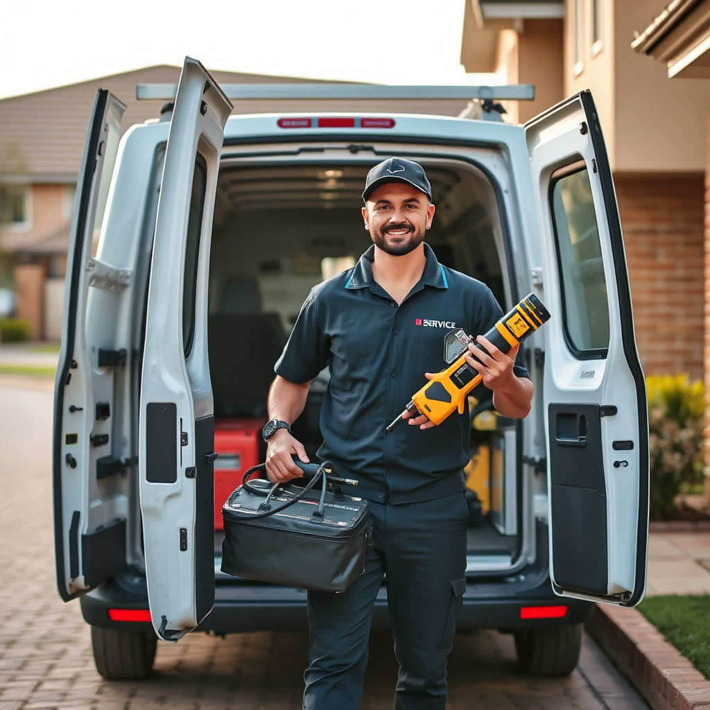 DStv repairs Centurion technician arriving for local service