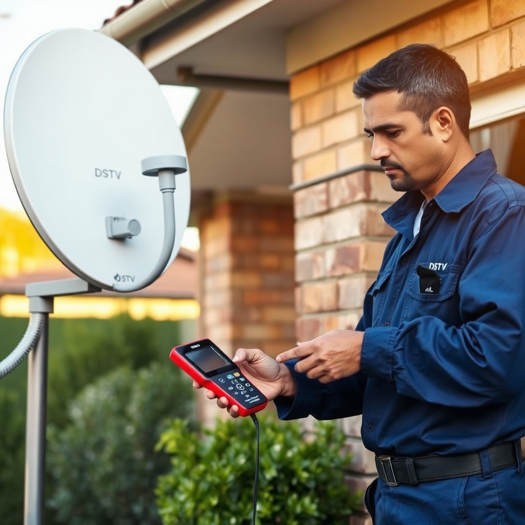 professional DStv repairs Kempton Park technician checking signal