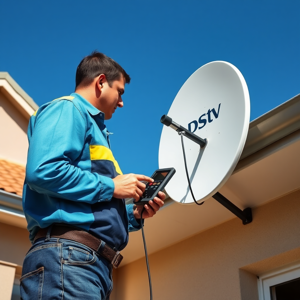 Satellite dish installation and alignment in Midrand Gauteng