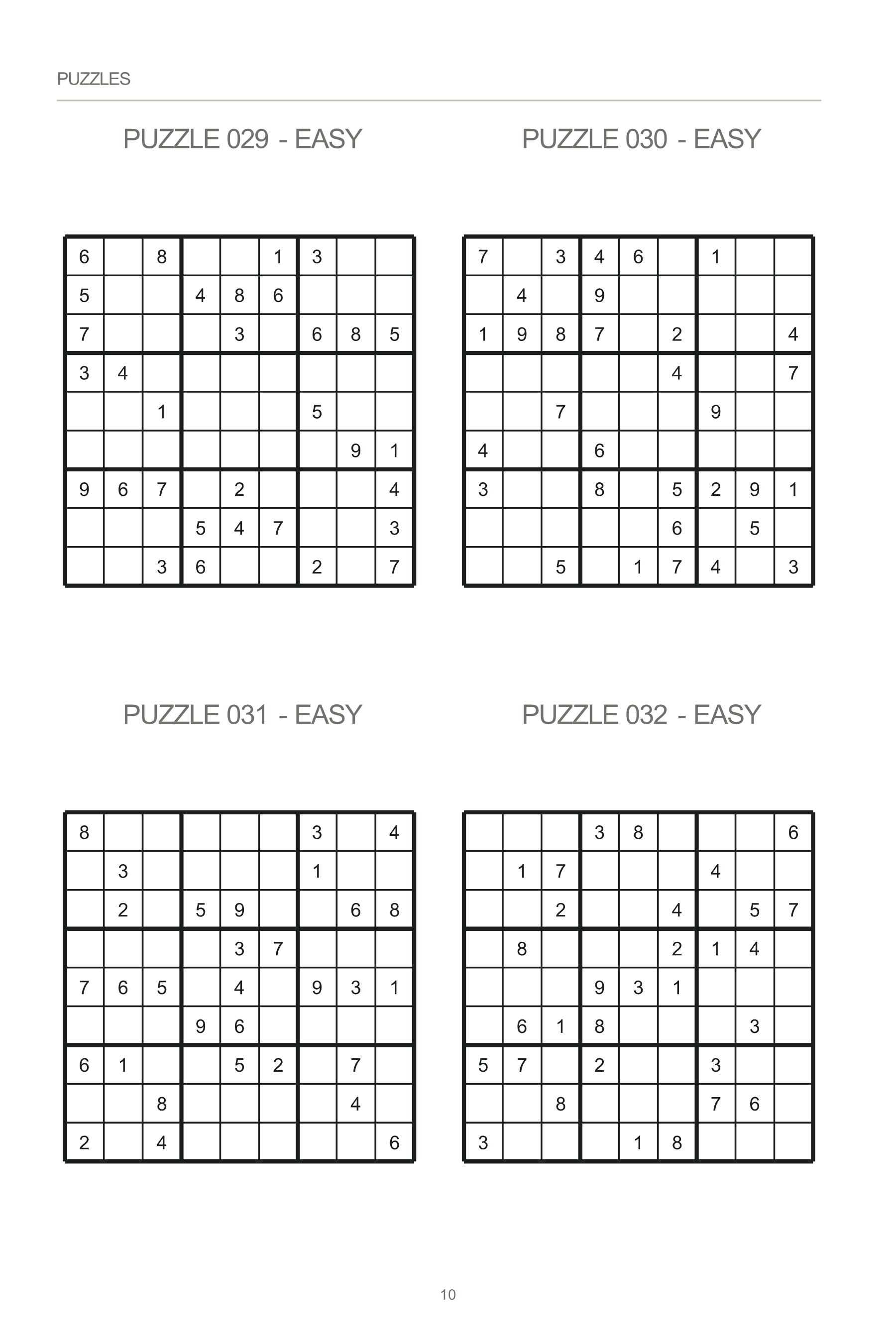 Sample Sudoku Easy Puzzle Image 2