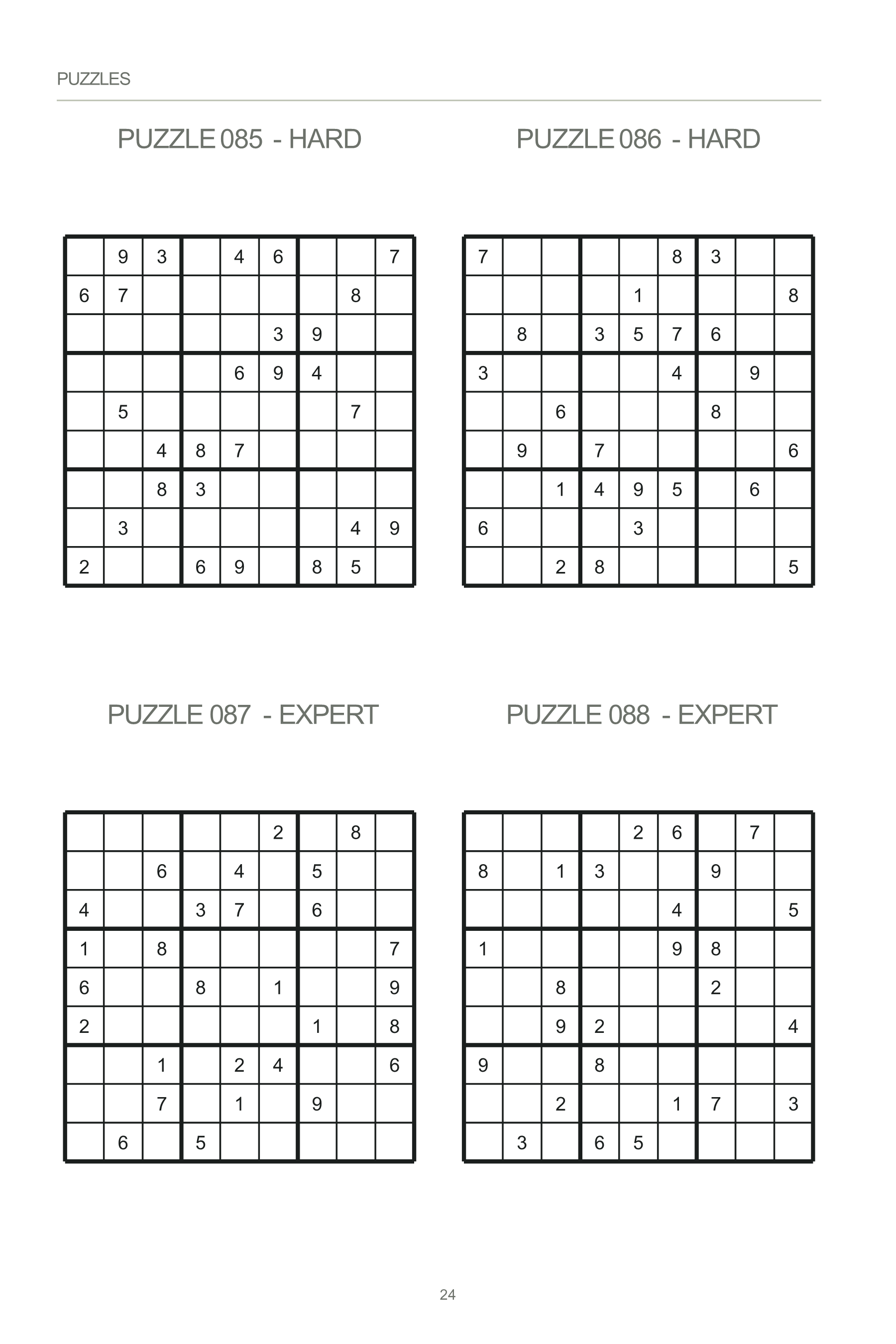  Sample Sudoku Expert Solution Puzzle Image 1