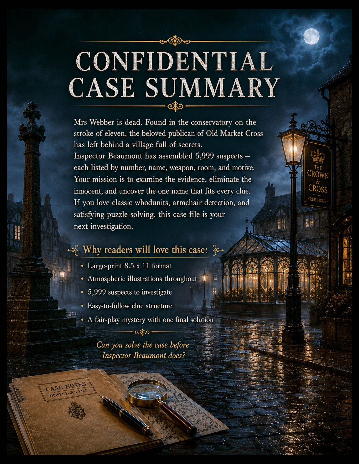 The Conservatory Murder Puzzle Book Back Cover