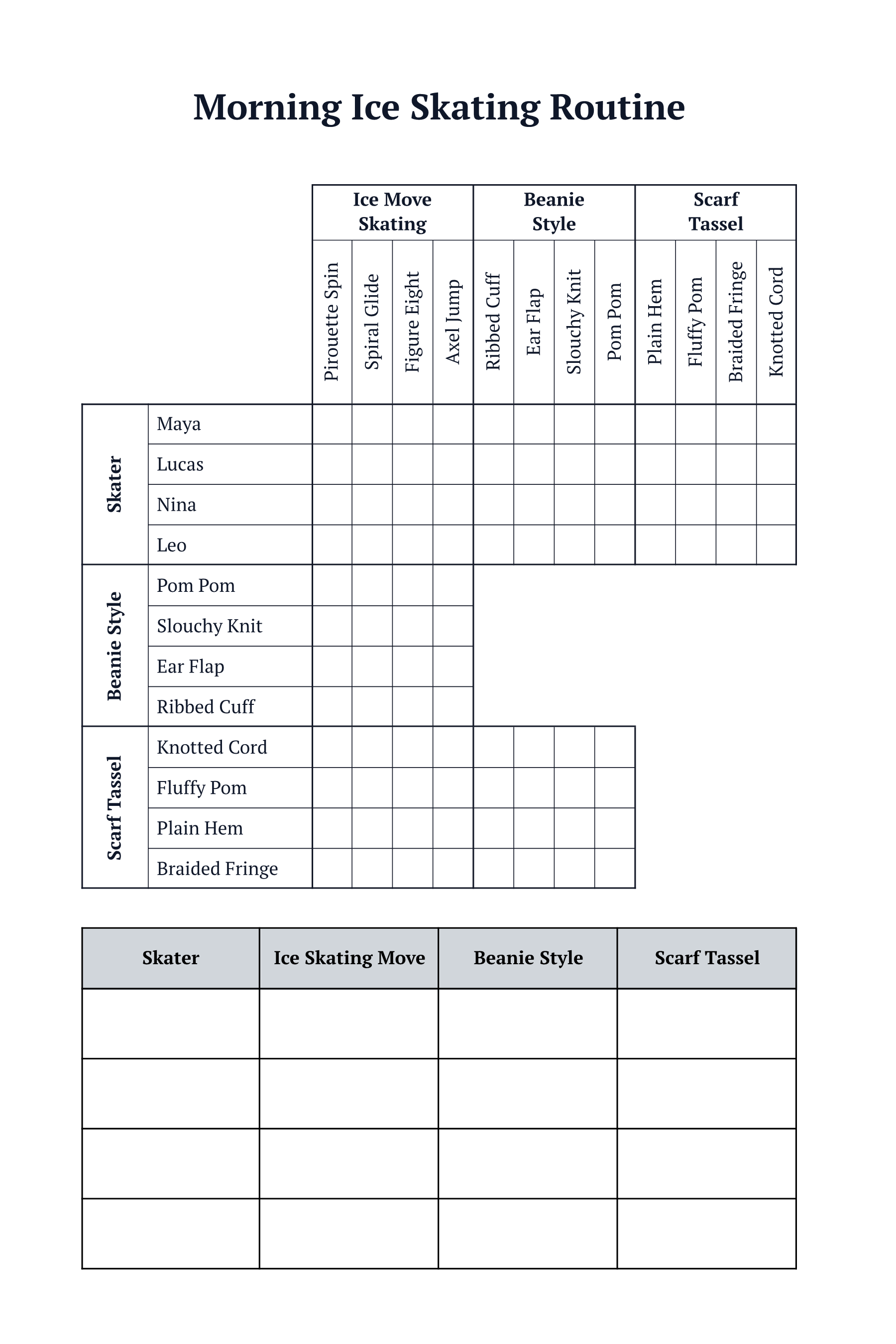 Logic Puzzles sample Puzzle Grid 3