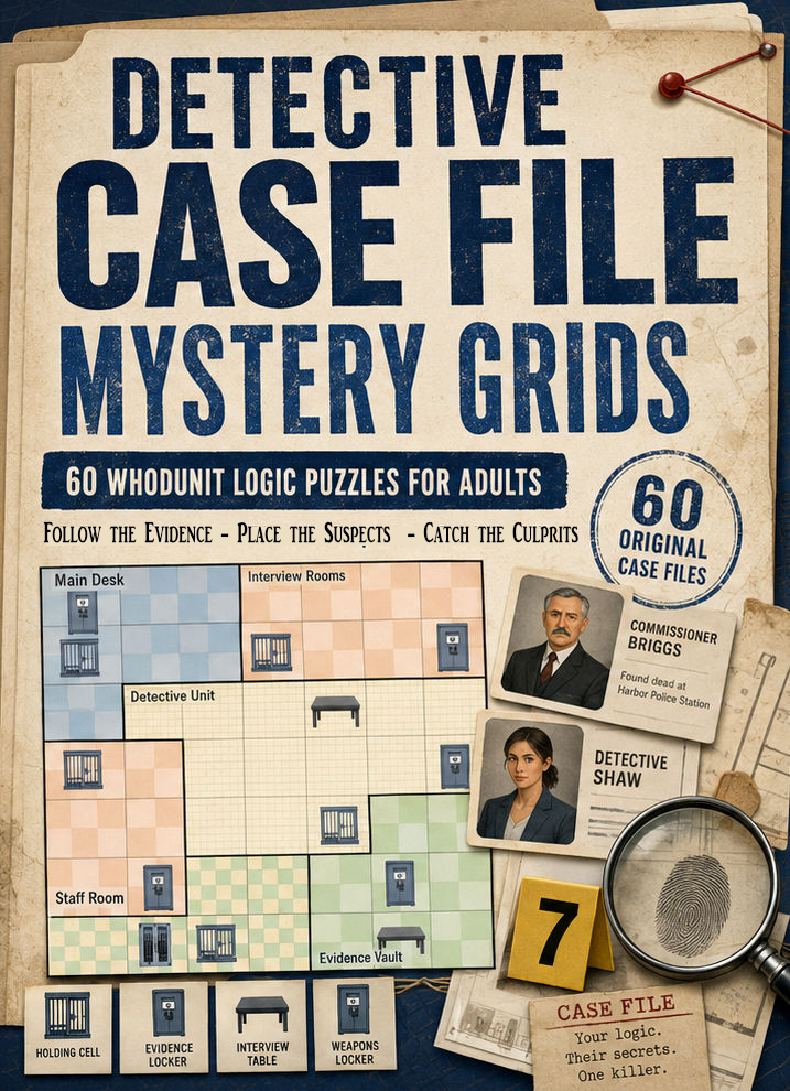 Detective Case File Mystery Grids Front Cover Image