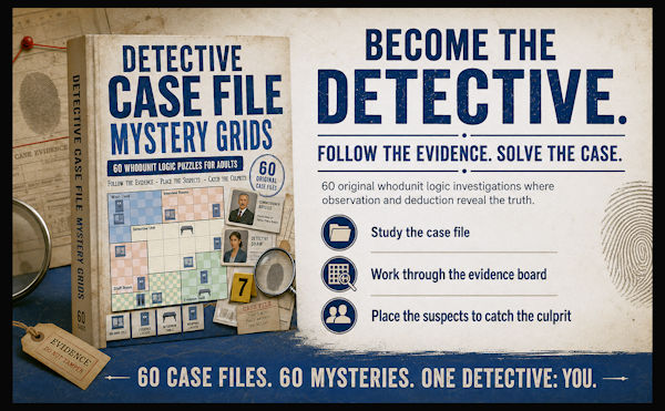 Detective Case Files Mystery Grids    Ad Image