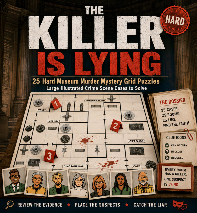 the killer is lying Mystery Grids Front Cover Image