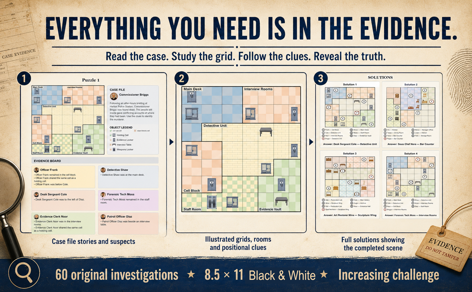 detective case files mystery grids  Ad Image 