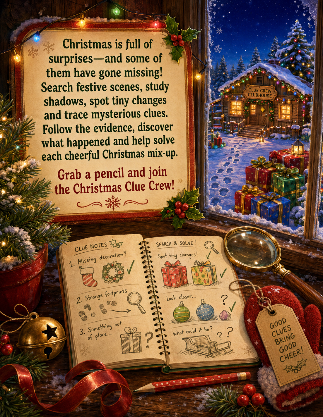 Christmas Clue Crew Club Back Cover